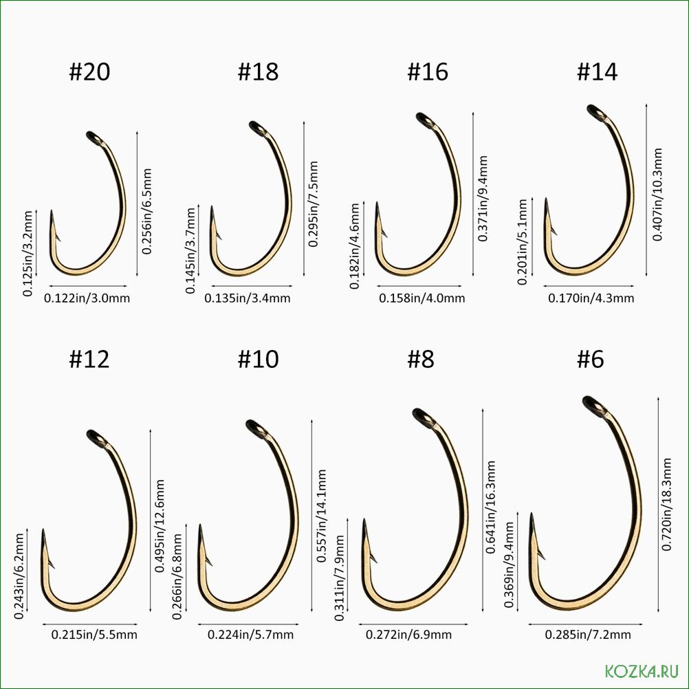 Как правильно выбрать размер рыболовного крючка для максимальной эффективности ловли и сохранения рыбы